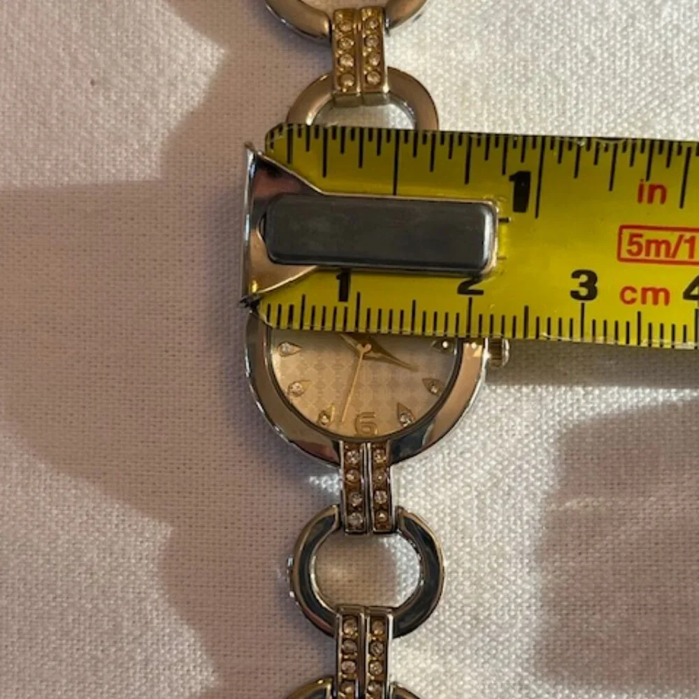 VINTAGE | Silver-Tone Bracelet Watch with Rhinestones-NEW Battery